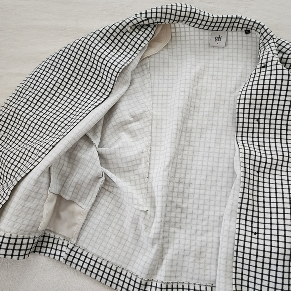 Cabi grid blazer jacket medium women's - Picture 5 of 8